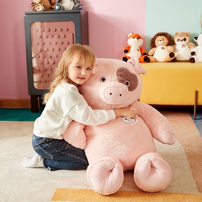 IKASA Stuffed Toy Jumbo Pig, 30'' Plush Animal