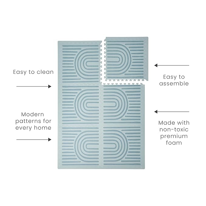 Toddlekind Playmat - Premium Foam Playmat, 4 x 6 feet Premium Quality Foam Play Mat for Babies/Toddlers