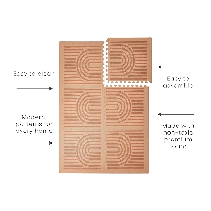 Toddlekind Playmat - Premium Foam Playmat, 4 x 6 feet Premium Quality Foam Play Mat for Babies/Toddlers