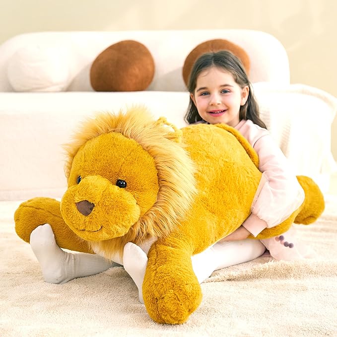 IKASA Large Lion Stuffed Animal Plush Toy,30" Giant Lion Cute Jumbo Soft Toys