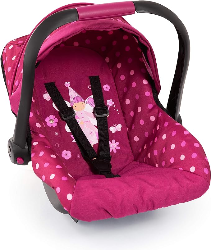 Bayer Design Baby Doll Deluxe Car Seat with Canopy- Polka