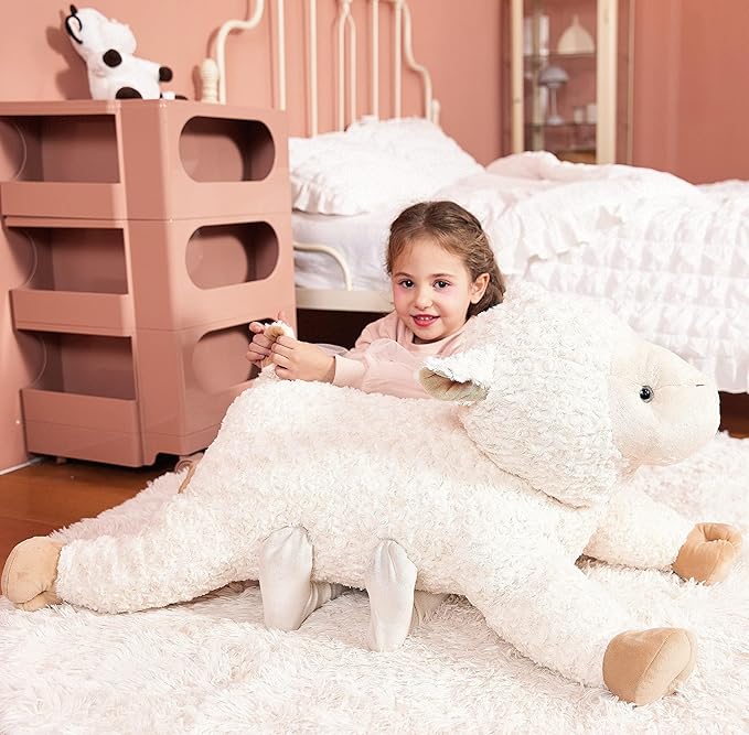 IKASA Large Sheep Stuffed Animal Plush Toy,Giant Lamb Cute Jumbo Soft Toys 30" Huge