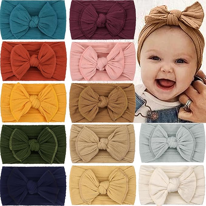 C횋LLOT Super Stretchy Soft Knot Headbands with Hair Bows Head