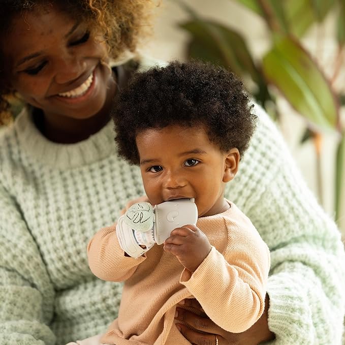 Ingenuity Teething Mitt & Rattle for Baby, BPA-Free Silicone