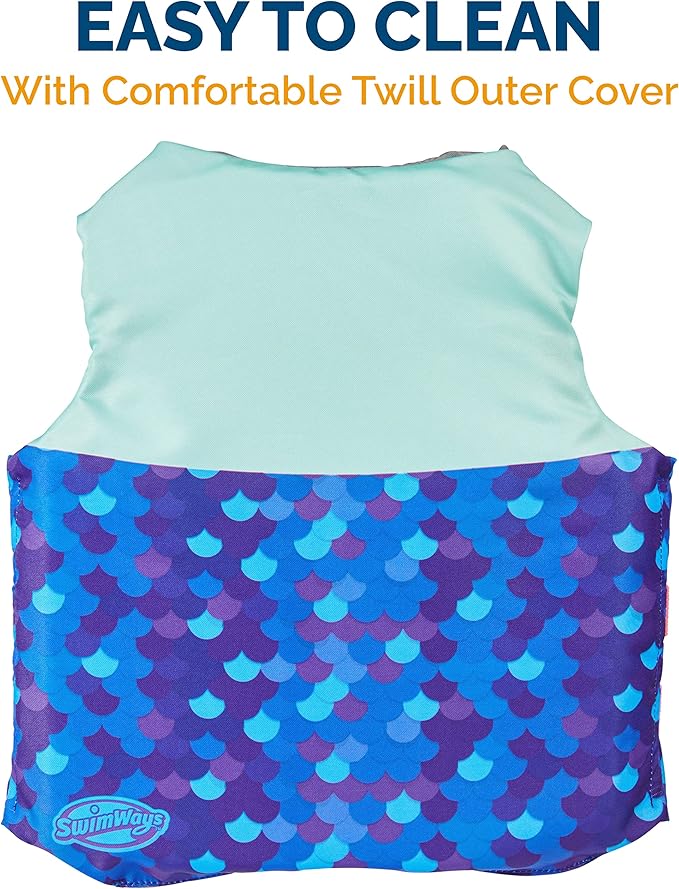 SwimWays Gabby's Dollhouse Swim Trainer Life Jacket, US Coast Guard Approved Life Vest Kids Swim Vest, Pool Floats & Life Jackets for Kids 33-55 lbs, Gabby