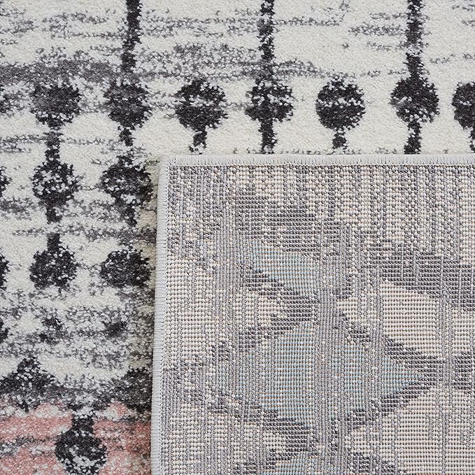 SAFAVIEH Carousel Kids Collection Accent Rug - 2'3" x 4', Grey & Pink, Boho Design, Non-Shedding & Easy Care, Ideal for High Traffic Areas for Boys & Girls in Playroom, Nursery, Bedroom (CRK117F)