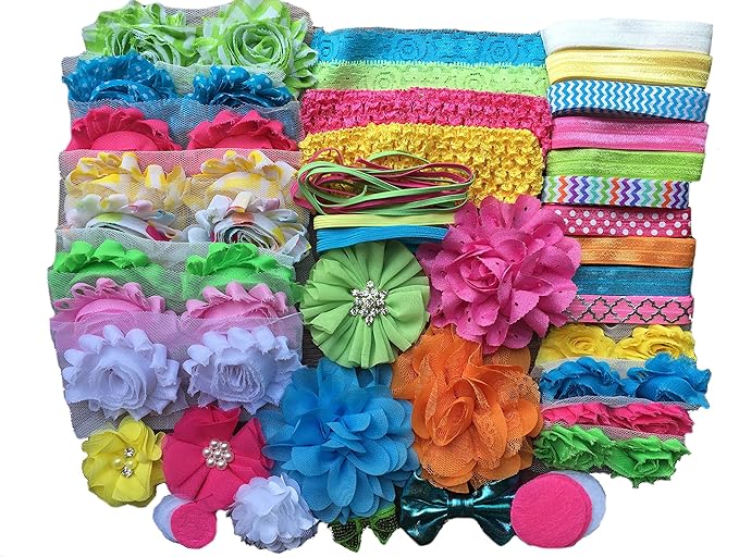 Baby Shower Headband Kit Makes Over 30 Headbands, Baby Shower Headband Station