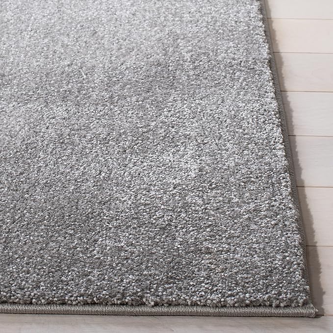 SAFAVIEH Carousel Kids Collection 3' Square Grey/Pink CRK163F Unicorn Non-Shedding Playroom Nursery Bedroom Area Rug