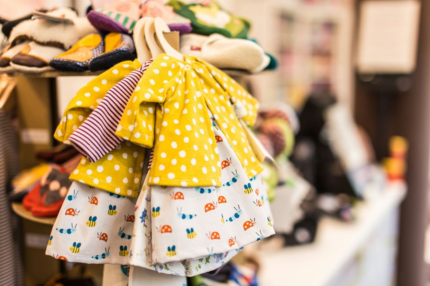 a variety of baby clothes