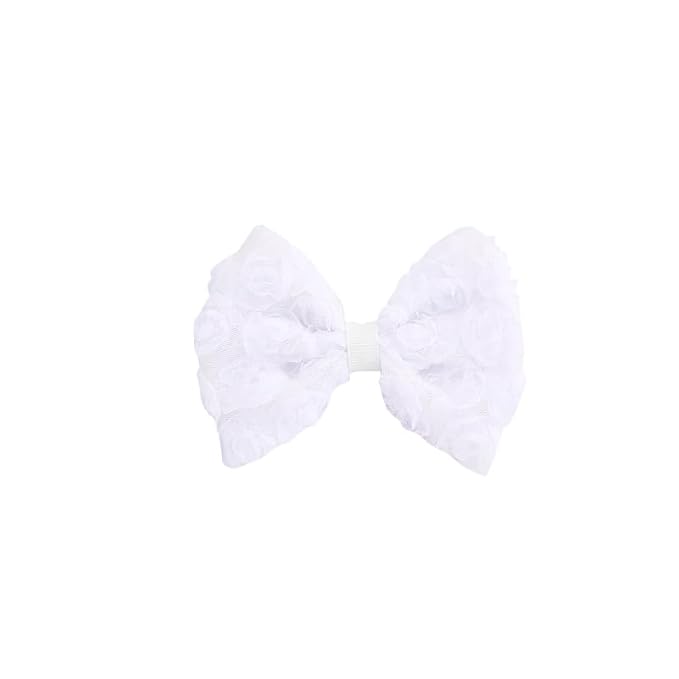 JustMyDress Baby Girls Headbands Lace Rose Bows Pearl Elastic Hair with15 colors (2 Pcs-Set