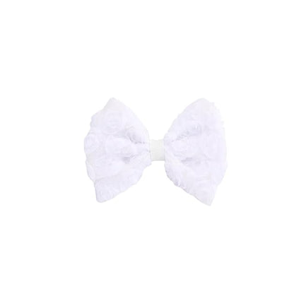 JustMyDress Baby Girls Headbands Lace Rose Bows Pearl Elastic Hair with15 colors (2 Pcs-Set