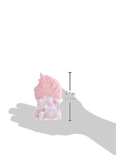 Itzy Ritzy Silicone Teething Mitt - Soothing Infant Teething Mitten w/Adjustable Strap, Crinkle Sound 3 Mos