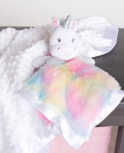Baby Starters Unicorn 14 inch Snuggle Buddy with Satin (Rainbow)