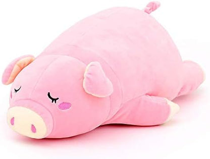 PASSIONFRUIT Stuffed Plush Pig/Piggy Pet -Toy Pink 17.6" Doll Baby Pillow Stuffed Animal | Super Soft, Huggable Toy for Toddler