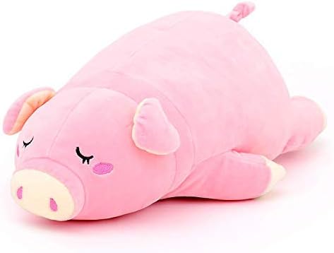 PASSIONFRUIT Stuffed Plush Pig/Piggy Pet -Toy Pink 17.6" Doll Baby Pillow Stuffed Animal | Super Soft, Huggable Toy for Toddler