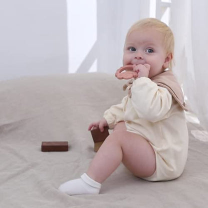 Moonkie Teething Toy, Safe & Easy to Hold BPA Free Silicone Baby Soothing Teethers 0-6 6-12