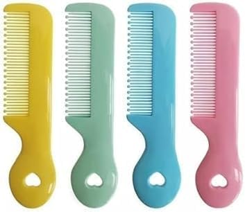 4Pcs Round Colorful Tip Bristles Baby Cute Comb Baby Grooming for Sensitive Scalp Skin, for Nursery Newborn Infant Girl Boy Kids Comb Baby，Grooming and Healthcare Kits，Baby Comb，Baby Grooming Kit