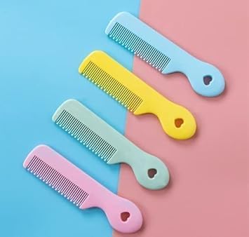 4Pcs Round Colorful Tip Bristles Baby Cute Comb Baby Grooming for Sensitive Scalp Skin, for Nursery Newborn Infant Girl Boy Kids Comb Baby，Grooming and Healthcare Kits，Baby Comb，Baby Grooming Kit