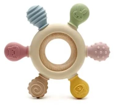 Beechwood Ring Teether (Pastel)