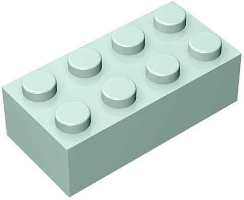 Classic Bulk Brick Block 2x4, 100 Piece Building Brick Pink Green 3001, Creative