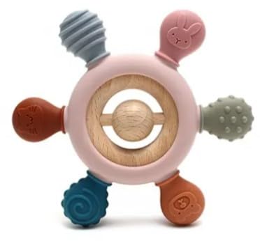 Beechwood Ring Teether (Bold with Ball)