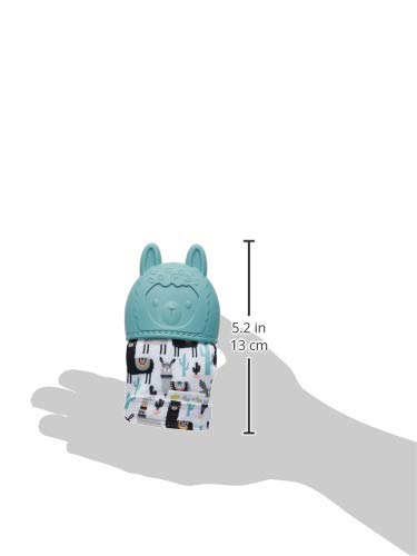 Itzy Ritzy Silicone Teething Mitt - Soothing Infant Teething Mitten with Adjustable Strap, Crinkle Sound & Textured Silicone to Soothe Sore & Swollen Gums 3 Mos