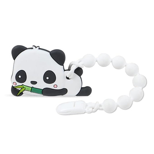 Baby Teething Toys,Food Grade Silicone Teether with One-Piece Pacifier Clip Holder 3 Months+