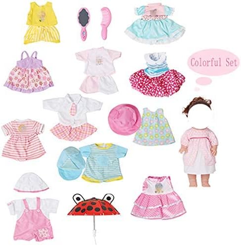 12 Pcs Set Handmade Baby Doll Clothes Dress Outfits Costumes 12 13 14 15