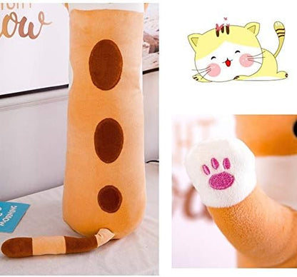 shangman Lovely Plush Cat Doll Cute Cartoon Soft Stuffed Kitten (Brown,150cm/59in)