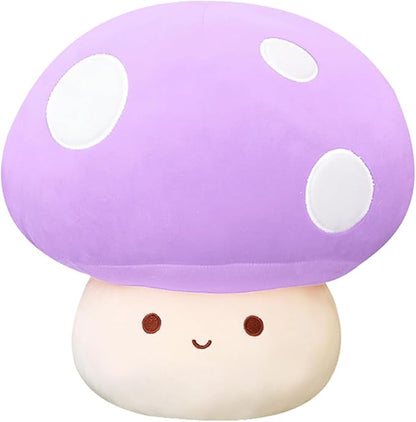 Kawaii Plush Mushroom Toy Pillow, Cute Plushies Mushroom Doll Gift for Kids(Purple 60cm/23.6in)