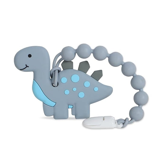 Baby Teething Toys,Food Grade Silicone Teether with One-Piece Pacifier Clip Holder 3 Months+
