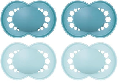 MAM Original Matte Baby Pacifier, Nipple Shape Helps Promote Healthy Oral Development 4 Pack, 6-16 Months, Boy,2 Count 1)