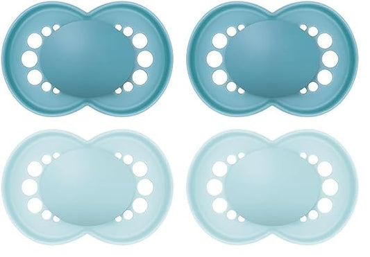 MAM Original Matte Baby Pacifier, Nipple Shape Helps Promote Healthy Oral Development 4 Pack, 6-16 Months, Boy,2 Count 1)