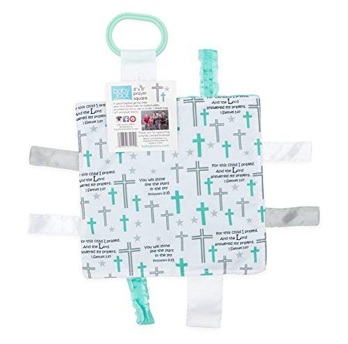 Baby Sensory, Security & Teething Closed Ribbon Tag Lovey Blanket 8?ØX8??(Prayer)