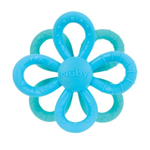 Nuby Fun Loops Teether - Flower-Shaped Infant Teething Toy for Babies 3+ Months