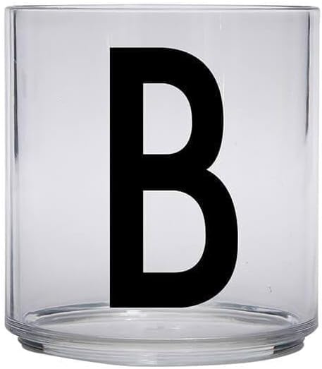 Design Letters Tritan Dinnerware Cups for Kids A-Z 6 Oz| Kids Glass Designed in Denmark for Baby Feeding | Toddler Cup for Drinking | Unbreakable Tableware for Baby|Stackable Tumbler Cup BPA/BPS Free