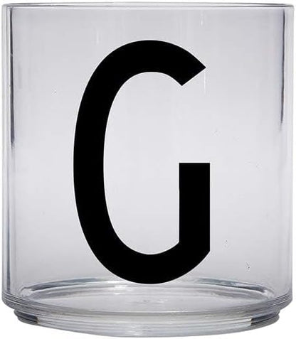 Design Letters Tritan Dinnerware Cups for Kids A-Z 6 Oz| Kids Glass Designed in Denmark for Baby feeding | Toddler Cup for Drinking | Unbreakable Tableware for Baby|Stackable Tumbler Cup BPA/BPS Free