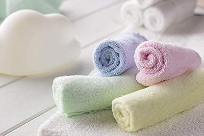 Jumpy Moo's Baby Washcloths - 100% Rayon from Bamboo, Ultra Thick 10x10 inches