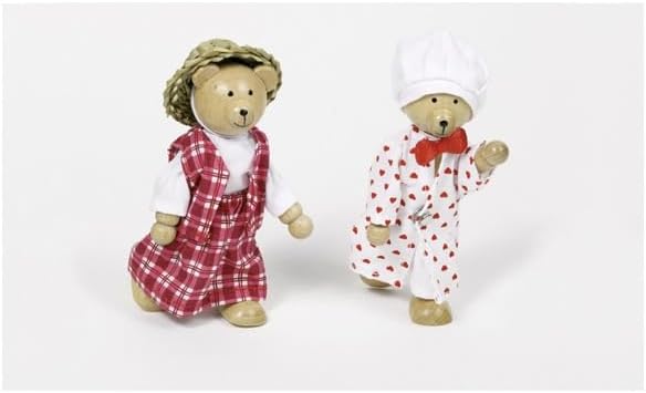 Goki Flexible Puppets Bears Benna & Bennoh with Wardrobe Doll, (51914)