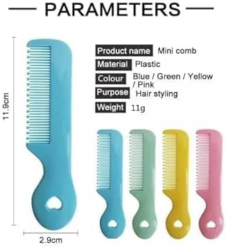 4Pcs Round Colorful Tip Bristles Baby Cute Comb Baby Grooming for Sensitive Scalp Skin, for Nursery Newborn Infant Girl Boy Kids Comb Baby，Grooming and Healthcare Kits，Baby Comb，Baby Grooming Kit