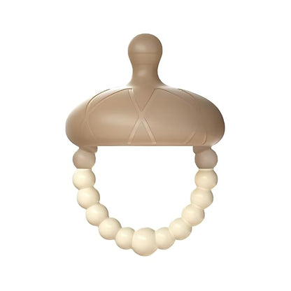 Silicone Acorn Teether with Beaded Ring, Multiple Shapes & Textures 3+ Months
