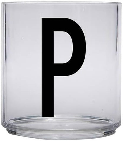 Design Letters Tritan Dinnerware Cups for Kids A-Z 6 Oz| Kids Glass Designed in Denmark for Baby feeding | Toddler Cup for Drinking | Unbreakable Tableware for Baby|Stackable Tumbler Cup BPA/BPS Free