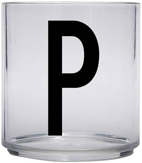 Design Letters Tritan Dinnerware Cups for Kids A-Z 6 Oz| Kids Glass Designed in Denmark for Baby feeding | Toddler Cup for Drinking | Unbreakable Tableware for Baby|Stackable Tumbler Cup BPA/BPS Free