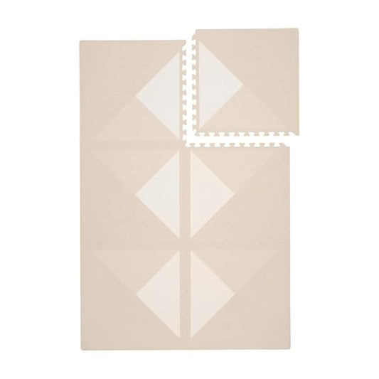 Toddlekind playmat - Prettier Puzzle Playmat (Kyte Mocha), 4 X 6 Feet (6 Tiles)