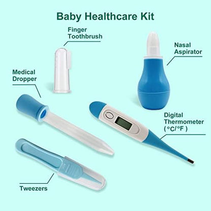 Baby Grooming Kit, 25 in 1 Baby Healthcare and Grooming Kit, Baby Electric Nail Trimmer Set Newborn Nursery Health Care Set for Newborn Infant Toddlers Boys Girls Shower Gifts (0-4 Years+)