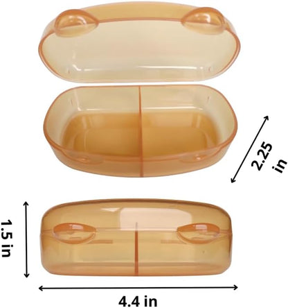 Pacifier Case Holder Storage 2 Pacifier with Division Transparent Portable