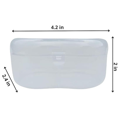 Pacifier Case Holder Storage 2 Pacifier with Division Transparent Portable