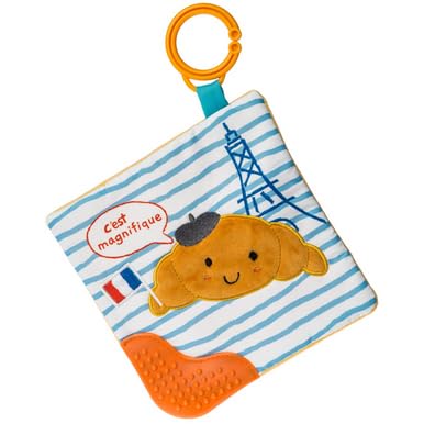 Sweet Soothie Crinkle Teether Toy with Baby Paper and Squeaker, 6 x 6-Inches