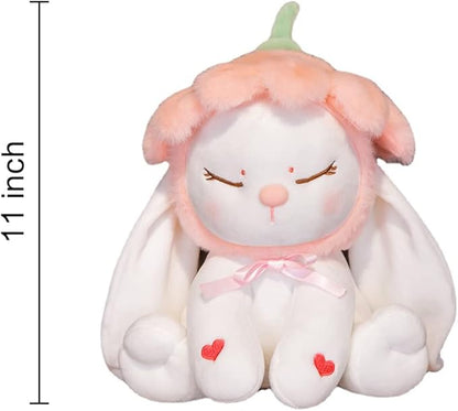MISI White Petal Rabbit Plush 11" Baby Bunny Toy Doll