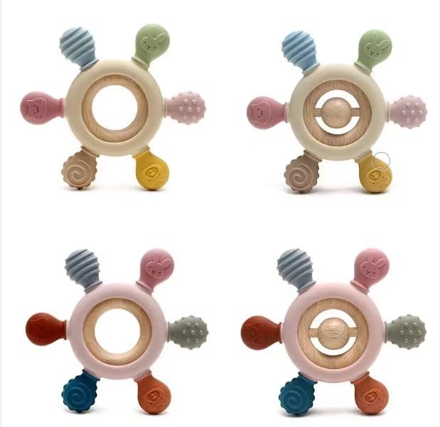 Beechwood Ring Teether (Pastel)